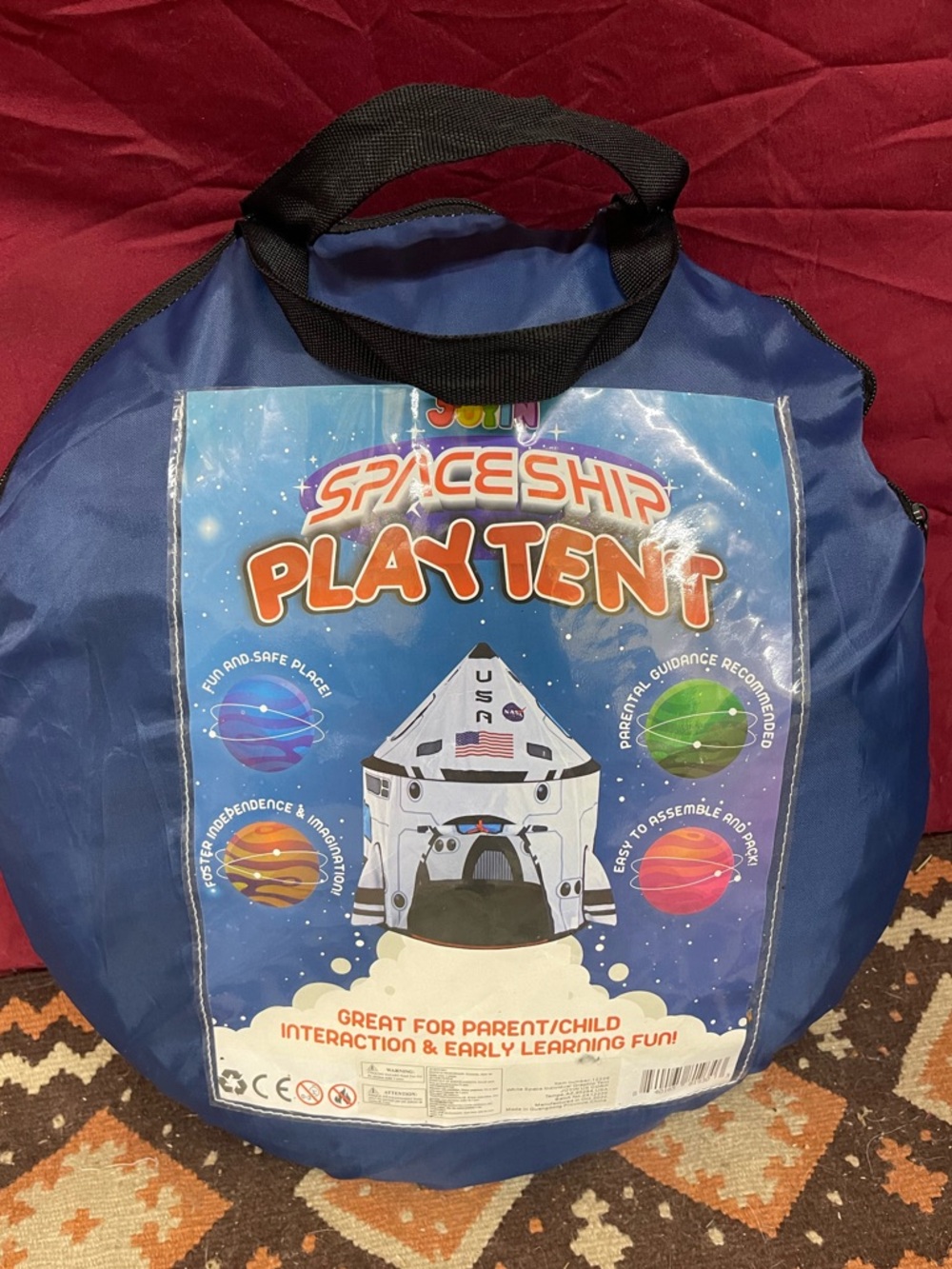 Joyin Licensed NASA Spaceship Pop-Up Play Tent – Kids Ages 3+
